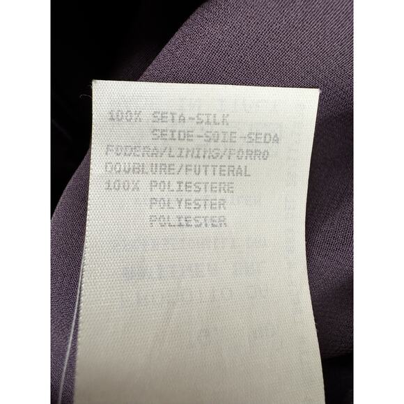 Vintage Armani 90s Made In Italy Silk Dress Burgundy IT 40 US 6 Y2K Cocktail NWT - Picture 15 of 16